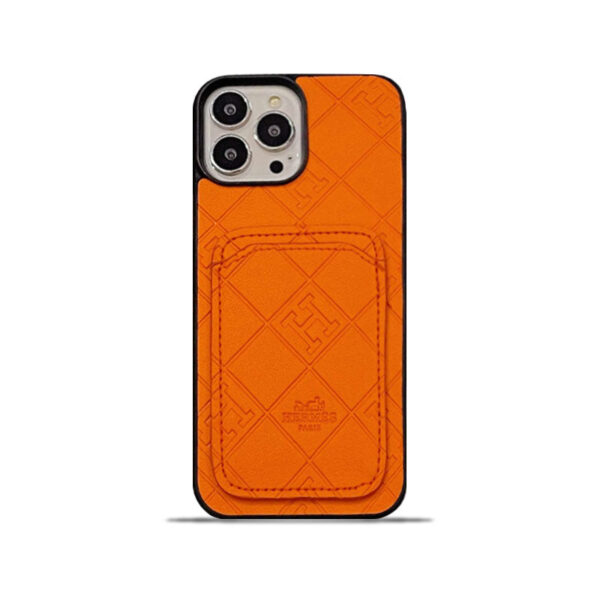 H Case With Card Holder For iPhone Orange-KBK241432-GTOCASE