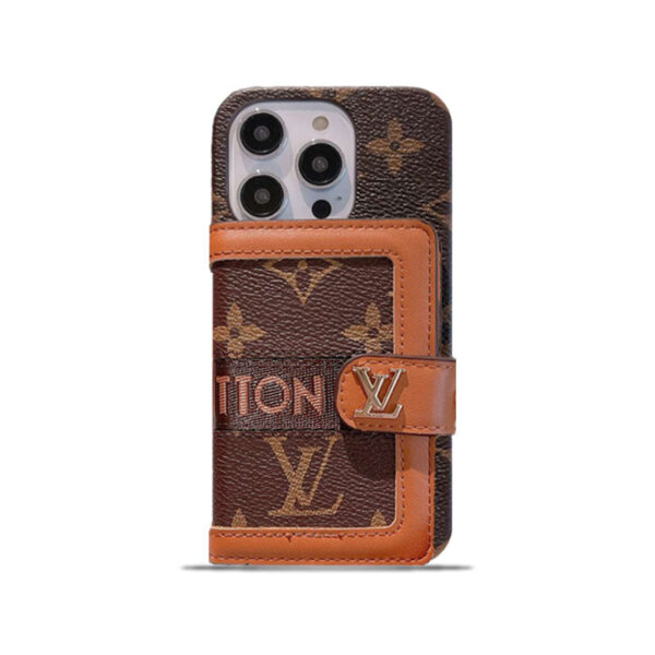 Monogram iPhone Case With Wallet And Crossbody Strap Brown -QB240329-GTOCASE