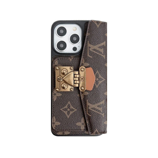 Monogram iPhone Case With Purse And Crossbody Strap Black -XKK240329-GTOCASE