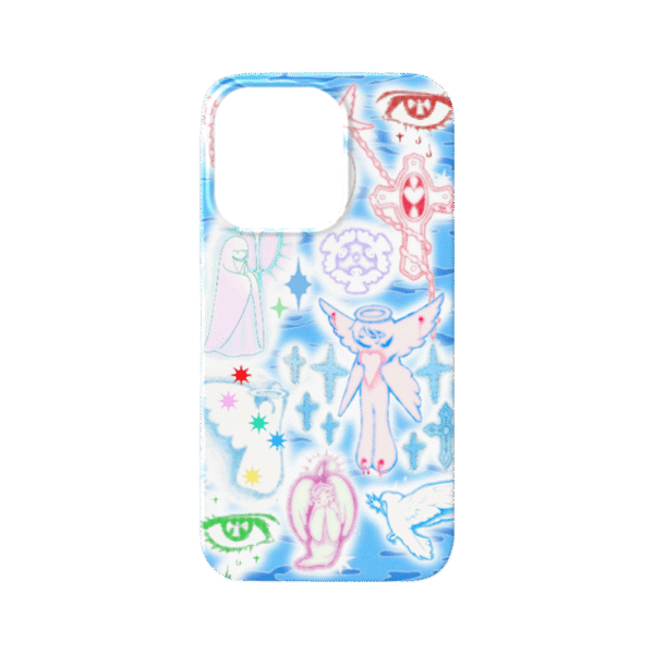 Y2K Angel Cross iPhone 16/15/14/13/12 Max Pro Max Case - Shockproof Aesthetic Film Cover for Trendy Protection