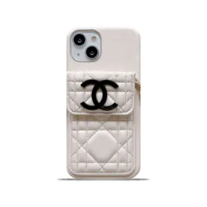 CC iPhone Case With Wallet And Strap White -GS241602-GTOCASE