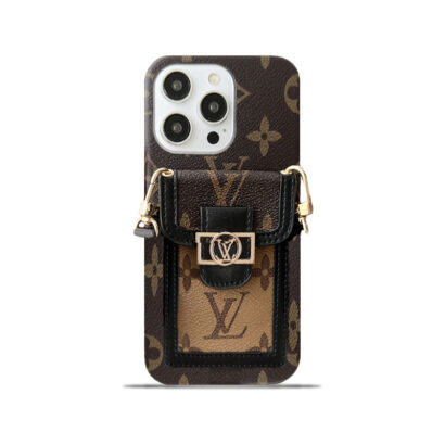 Monogram Dauphine iPhone Case With Card Holder And Strap Black -LQK240329-GTOCASE