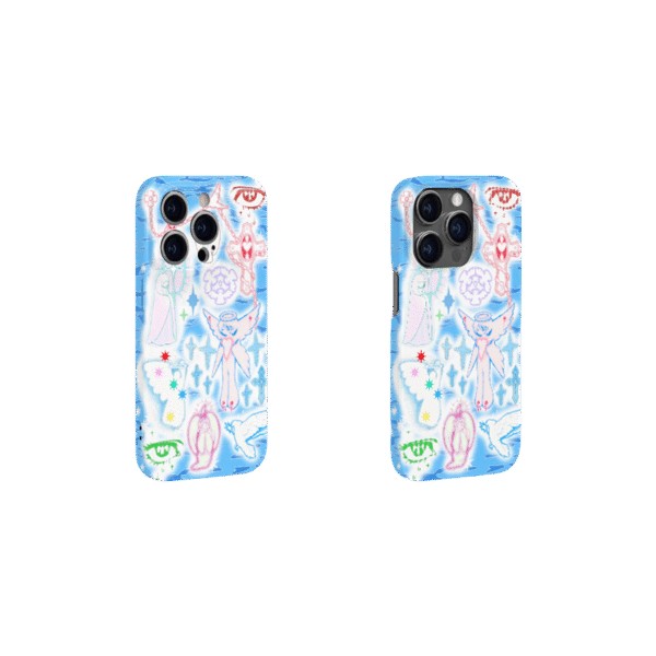 Y2K Angel Cross iPhone 16/15/14/13/12 Max Pro Max Case - Shockproof Aesthetic Film Cover for Trendy Protection