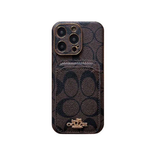 CH  iPhone Case With Card Holder  Coffe  -KB241651-GTOCASE
