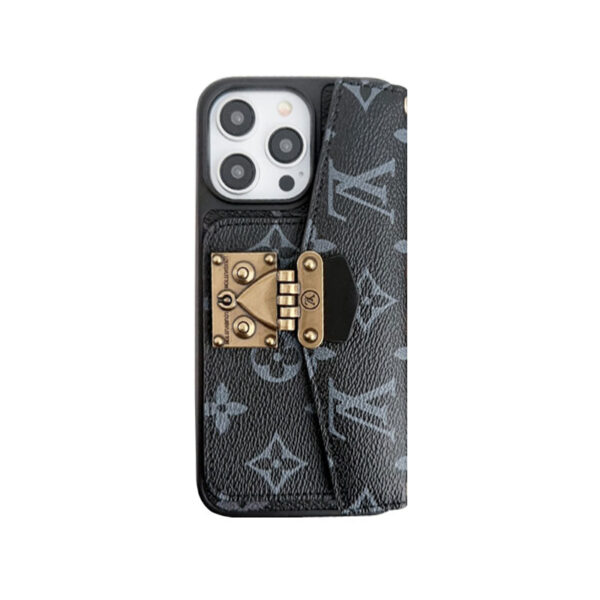 Monogram iPhone Case With Purse And Crossbody Strap Brown -XKK240329-GTOCASE