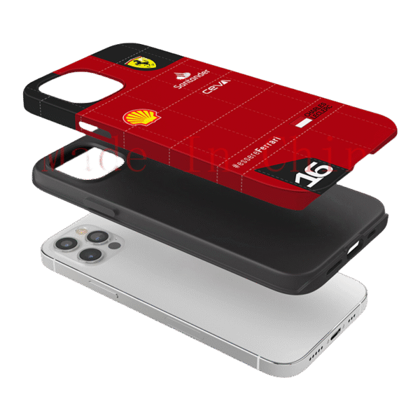 Ferrari Charles Leclerc Racing Magsafe Shockproof Case for iPhone 16 Pro Max - Stylish Film Shell