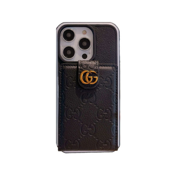 GG iPhone Case With Card Holder Pink -QBK240330-GTOCASE