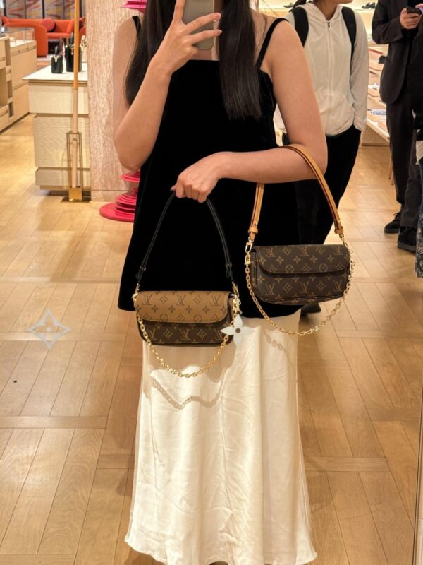 LV Luxury Element  Monogram Gold Chain Crossbody Bag - Luxury Vintage Designer Shoulder Bag LEM05