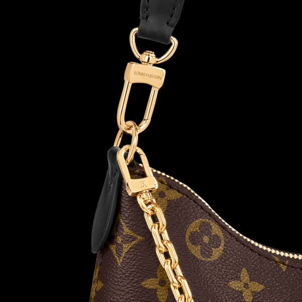 LV Luxury Element  Monogram Handbag with Gold Chain Strap - Ultimate Luxury Must-Have Black Horn LV01