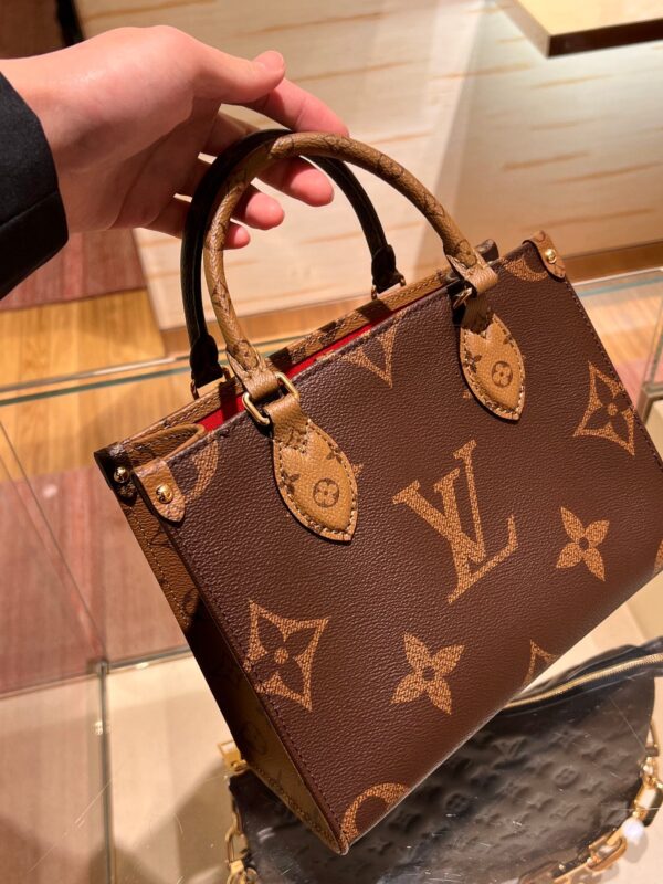 LV Luxury Element Chic Mini Tote Bag with Signature Gold Accents - Your Perfect Everyday Essential LV015