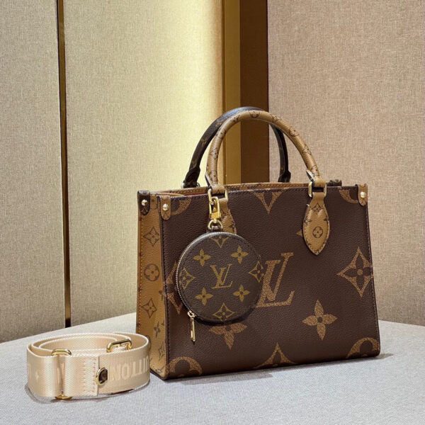 LV Luxury Element Chic Mini Tote Bag with Signature Gold Accents - Your Perfect Everyday Essential LV015