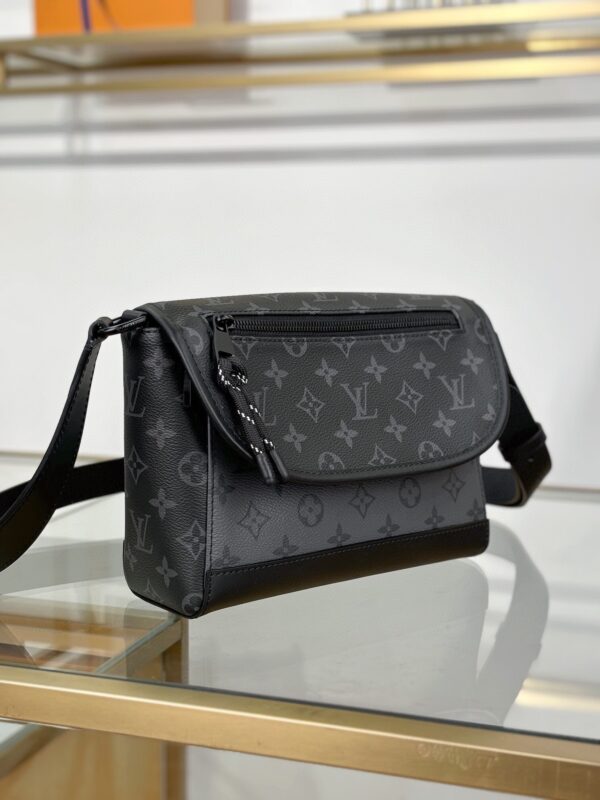 PULSE Messenger Bag - Monogram Coated Canvas with Solid Steel Hardware (26x17x11cm)