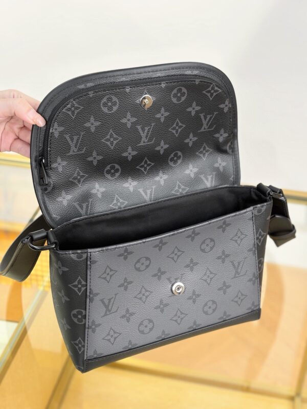 PULSE Messenger Bag - Monogram Coated Canvas with Solid Steel Hardware (26x17x11cm)