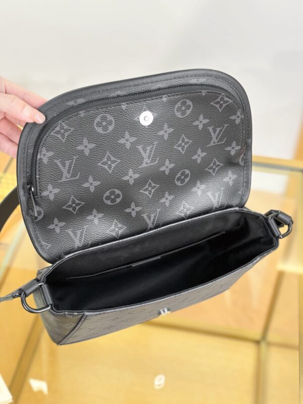 PULSE Messenger Bag - Monogram Coated Canvas with Solid Steel Hardware (26x17x11cm)