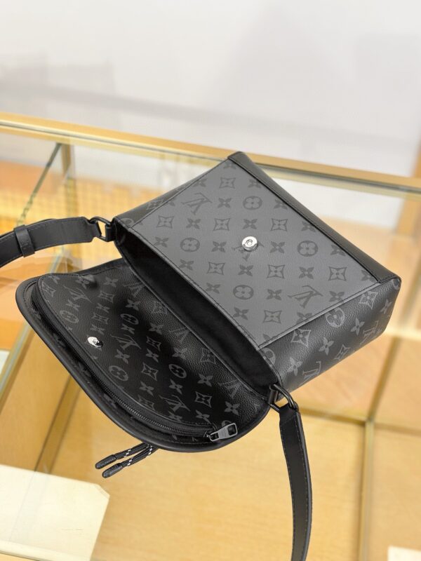 PULSE Messenger Bag - Monogram Coated Canvas with Solid Steel Hardware (26x17x11cm)