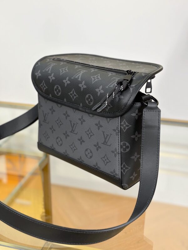 PULSE Messenger Bag - Monogram Coated Canvas with Solid Steel Hardware (26x17x11cm)