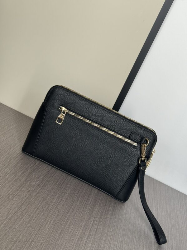Top designer embossed leather clutch