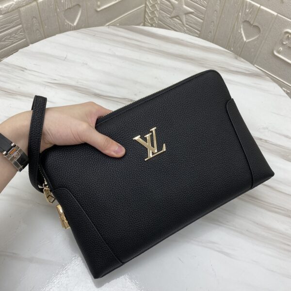 New Men's Patterned Leather Clutch