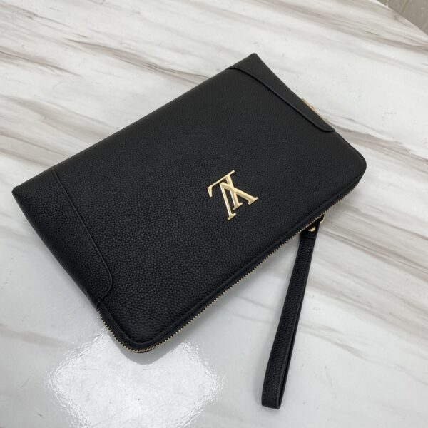 New Men's Patterned Leather Clutch