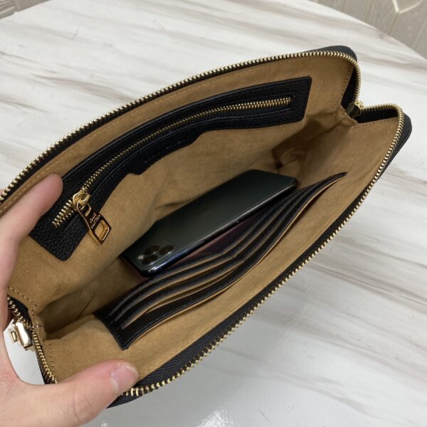 New Men's Patterned Leather Clutch
