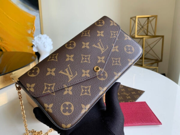 LV Luxury Element  Chic Brown Mini Crossbody Bag with Gold Hardware & Removable Organizers LV007
