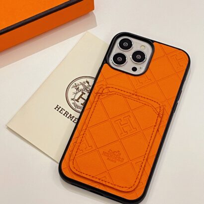 H Case With Card Holder For iPhone Orange-KBK241432-GTOCASE