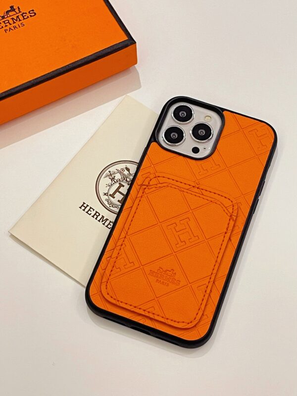 H Case With Card Holder For iPhone Orange-KBK241432-GTOCASE