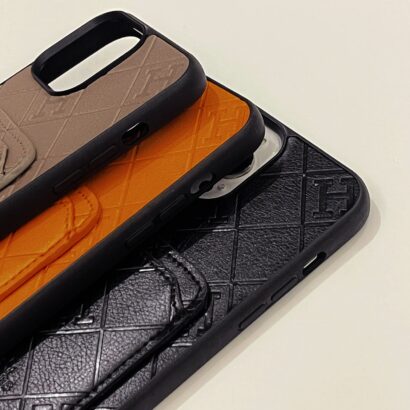 H Case With Card Holder For iPhone Orange-KBK241432-GTOCASE