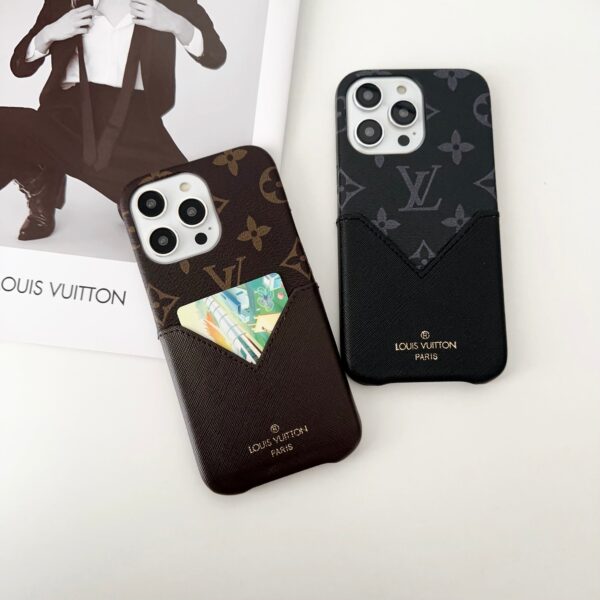 Monogram iPhone Case With Pouch Brown Printing -KB240329-GTOCASE