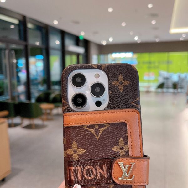 Monogram iPhone Case With Wallet And Crossbody Strap Brown -QB240329-GTOCASE