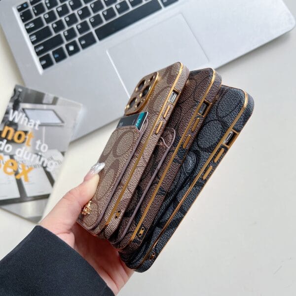 CH  iPhone Case With Card Holder  Coffe  -KB241651-GTOCASE