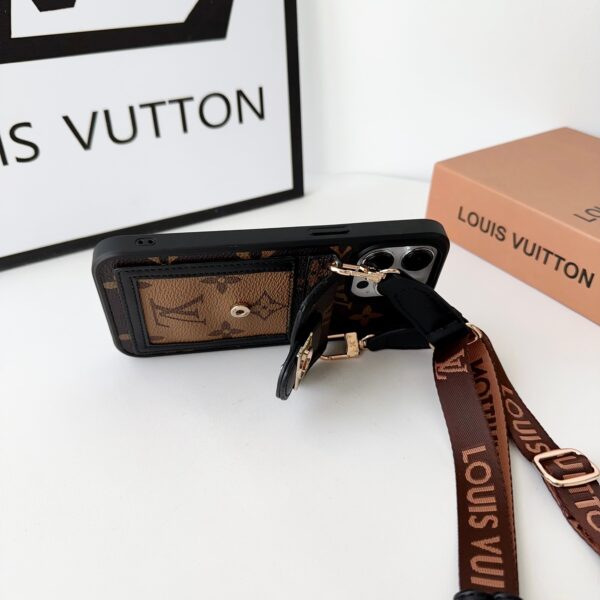 Monogram Dauphine iPhone Case With Card Holder And Strap Black -LQK240329-GTOCASE