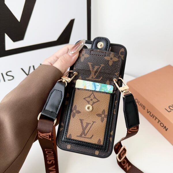 Monogram Dauphine iPhone Case With Card Holder And Strap Black -LQK240329-GTOCASE