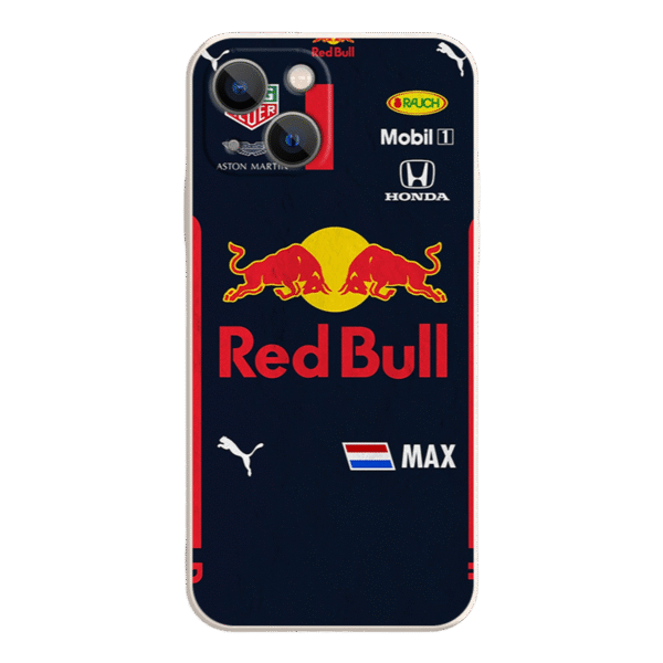 iPhone 16 Pro Max Case - Vintage White A/B/C/D Red Bull  Liquid Silicone Phone Cover with Full Camera Protection & Soft Lining | Bull Team