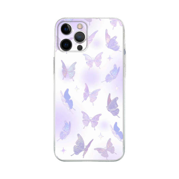 Y2K Fashion Purple Butterfly iPhone Case - Slim Yellowing-Resistant Shockproof Cover