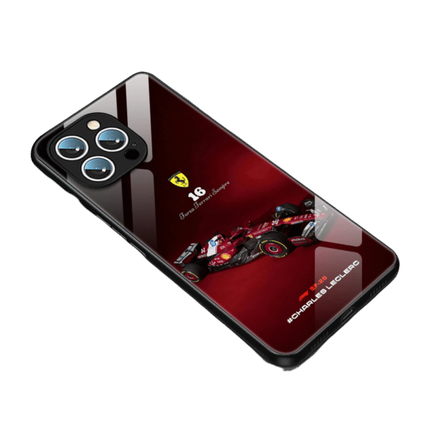 iPhone 16 Pro Max Case - Red Bull  Series III PU Leather Grip Cover, Anti-Slip Full Wrap Vettel Series III