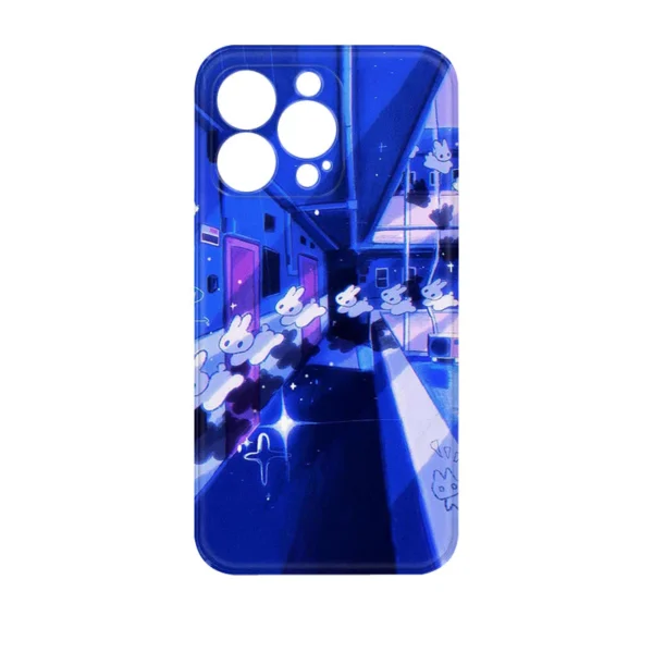 Y2K Aesthetic iPhone 16/15/14/13/12 Max Pro Max Case - Shockproof Glass Cover with Retro Vaporwave Design