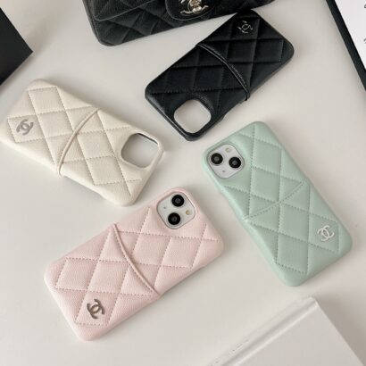 Leather CC Case With Crad Holder For iPhone Pink -PZB240603-GTOCASE