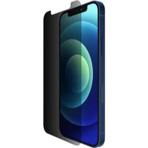 Premium privacy screen protector for iPhone 13/14 Pro Max featuring military-grade protection, precise laser cutting and anti-spy technology