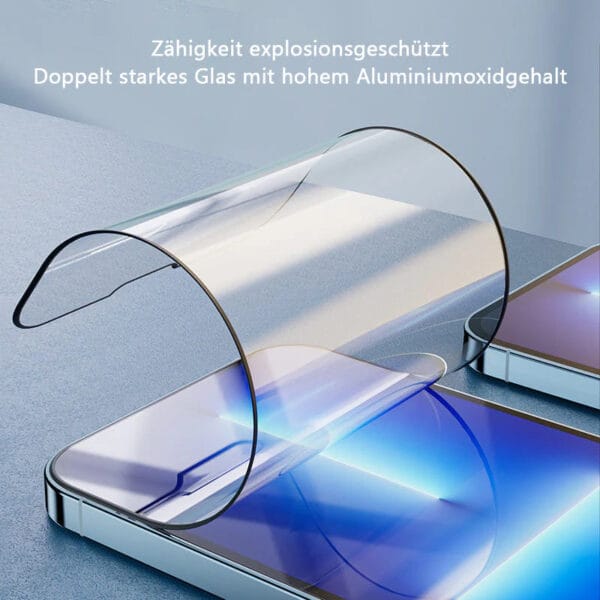 Ultra-thin iPhone screen protector with 9H hardness - Armored shield against knives/keys scratches, easy bubble-free application