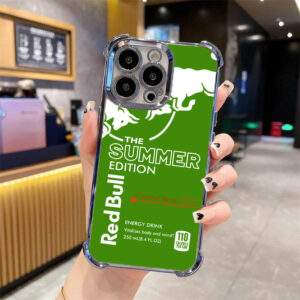 Durable iPhone 15 Pro Max case featuring Red Bull theme and 4-corner airbag technology for ultimate drop protection