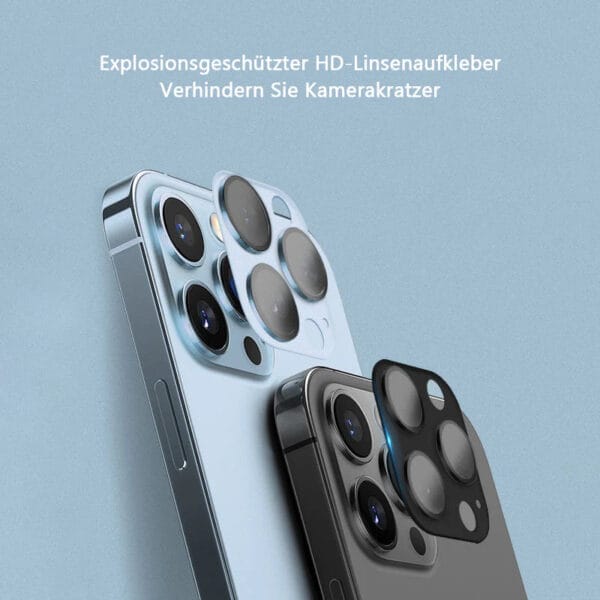 Ultra-thin 0.2mm iPhone camera protector with 99% light transmission - Scratch-resistant, bubble-free, military-grade hardness