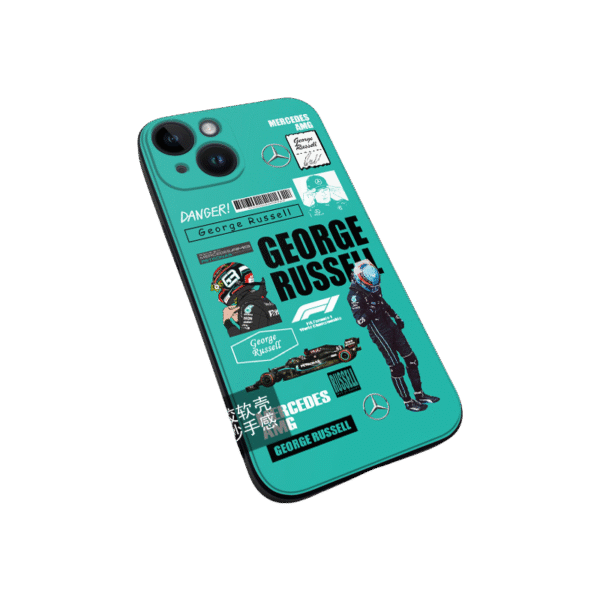 Racing Series Blue Silicone Case with Military-Grade Protection for iPhone 16 Pro Max/15 Pro Max/14 Pro Max - Shockproof & Anti-Slip Grip