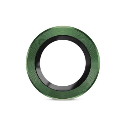 Fashionable iPhone 12/13/14 Pro Max case with green camera ring - universal compatibility & secure anti-slip design