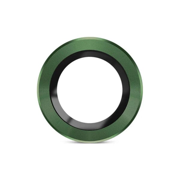 Fashionable iPhone 12/13/14 Pro Max case with green camera ring - universal compatibility & secure anti-slip design