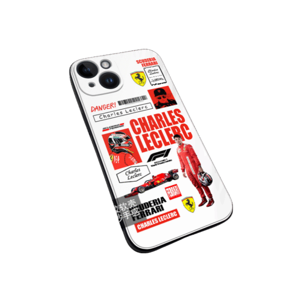 Shockproof ultra-thin silicone case with racing white design for iPhone 16 Pro Max/15 Pro Max/14 Pro Max, full-edge protection, precise fit, best iphone cases