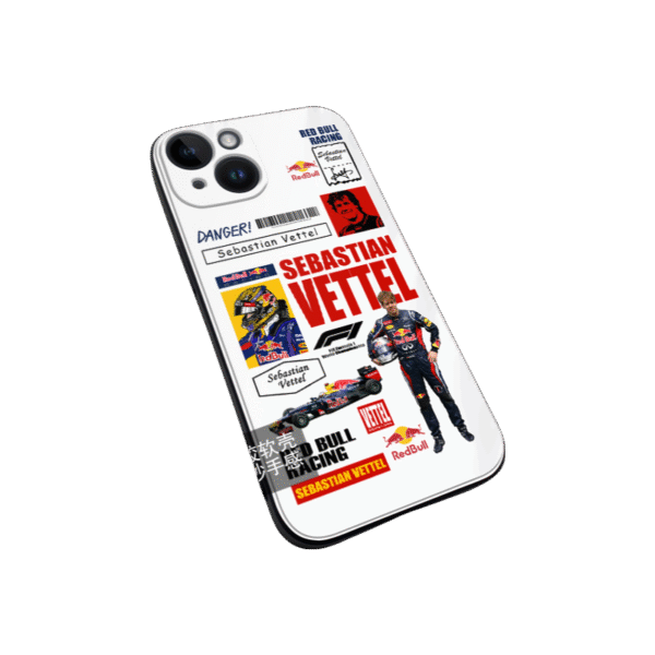 Shockproof slim silicone iPhone 16 Pro Max case with premium grip - Racing Series white cover for full protection & precise fit